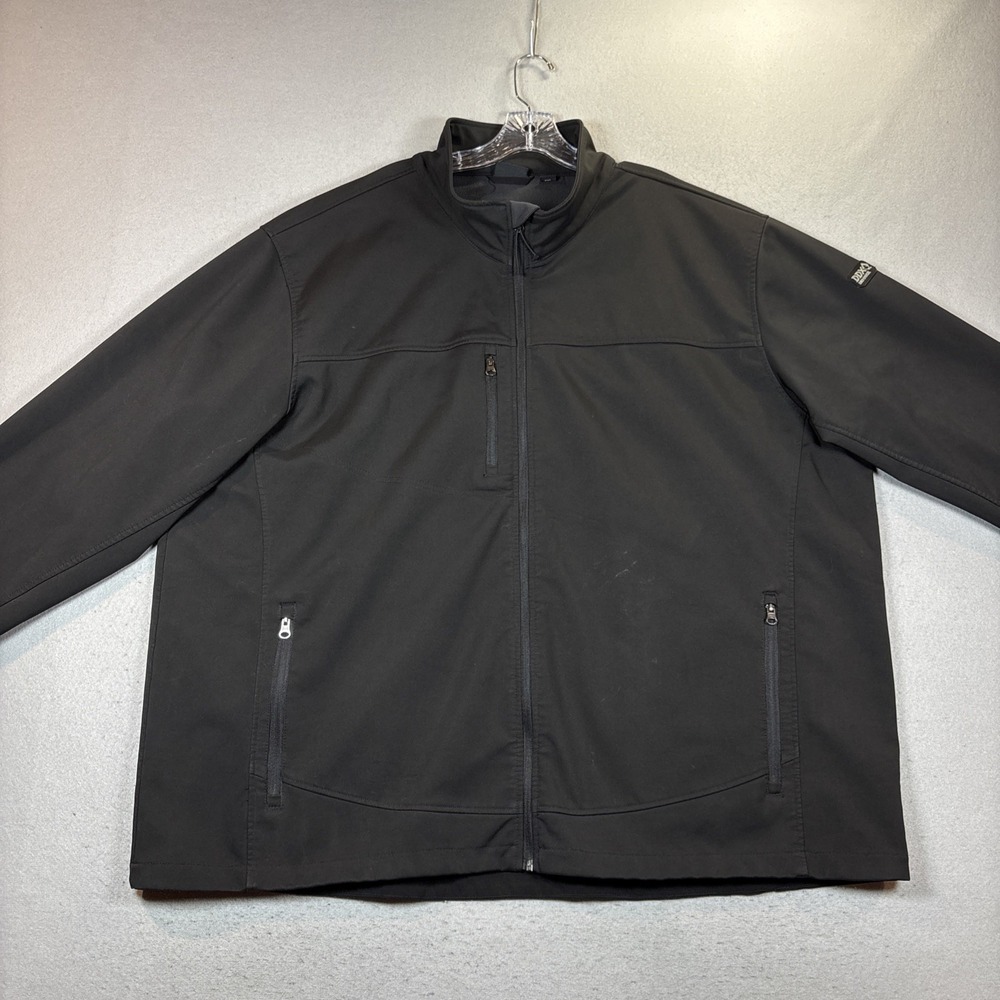 DDX Full Zip Jacket Adults 4XL Dri Duck Black Fleece Lined Softshell Stretch Men